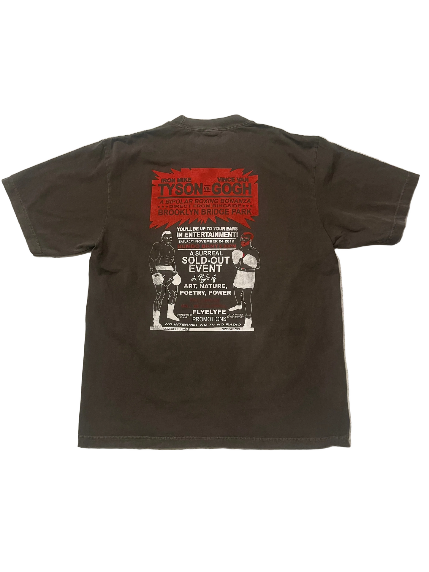 Tyson vs. van Gogh Heavyweight Tee Dye Cement Grey NEW
