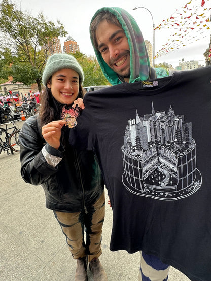 Layer Cake of New York screenprinted black tee