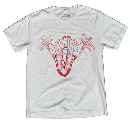 New York Kicks White Heavyweight Tee