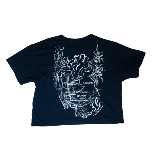 New York City Arteries Crop Tee