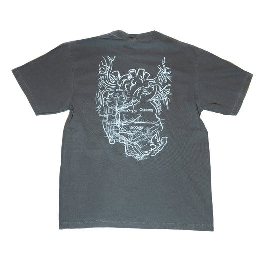 New York City Arteries Cement Gray Heavyweight Tee