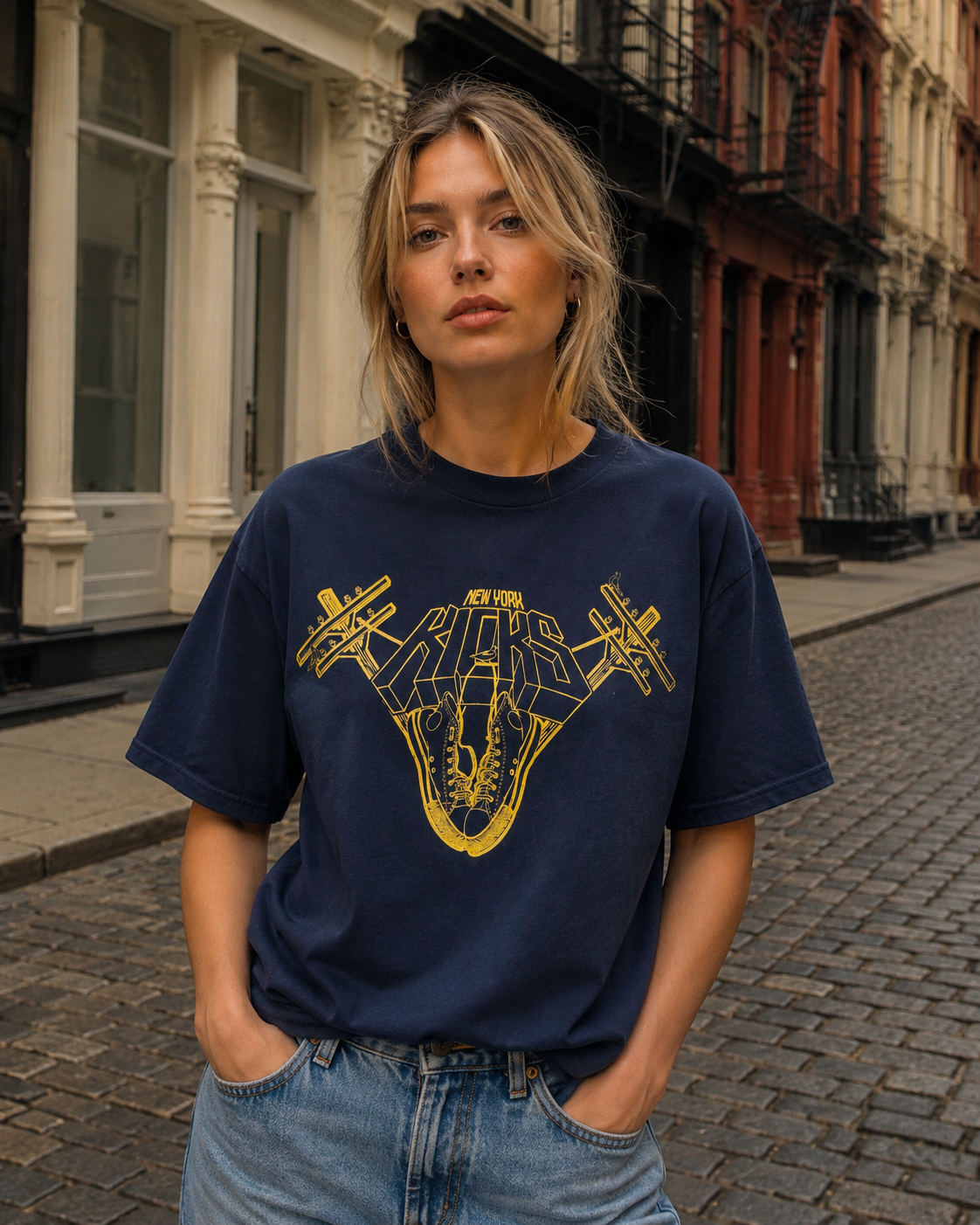 New York Kicks Dark Navy Heavyweight Tee