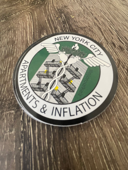 New York City Apartments & Inflation 3” sticker pack