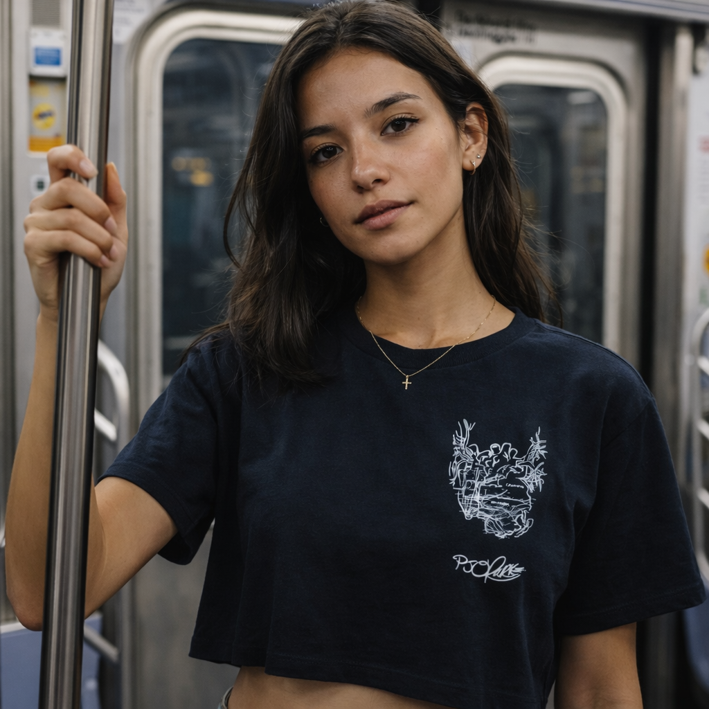 New York City Arteries Crop Tee