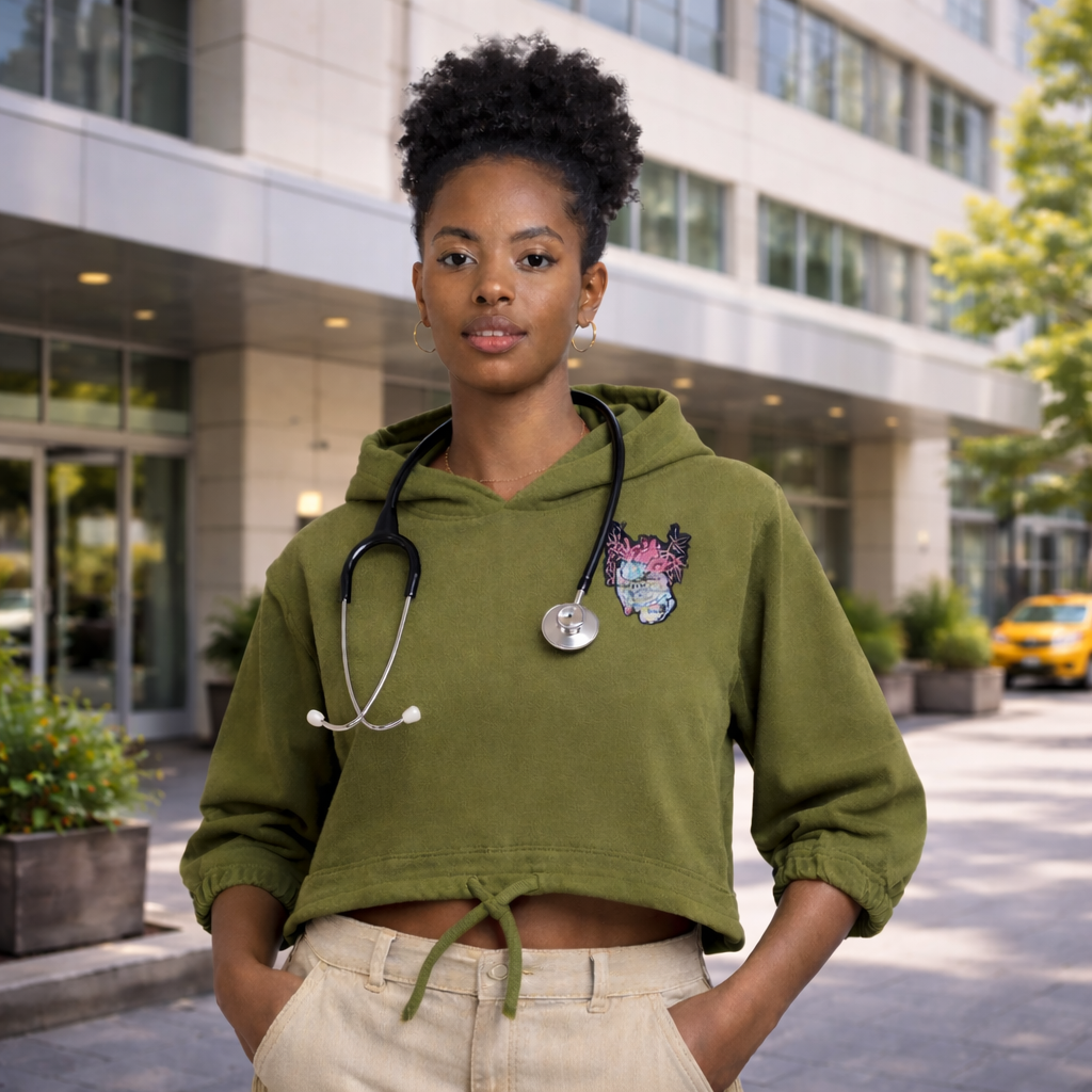 New York City Arteries Crop Hoody