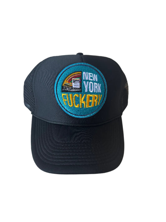 New York Fuckery black trucker hat