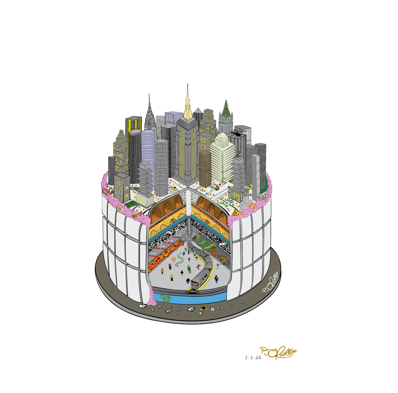 Layer Cake of New York Signed/ Unsigned Prints