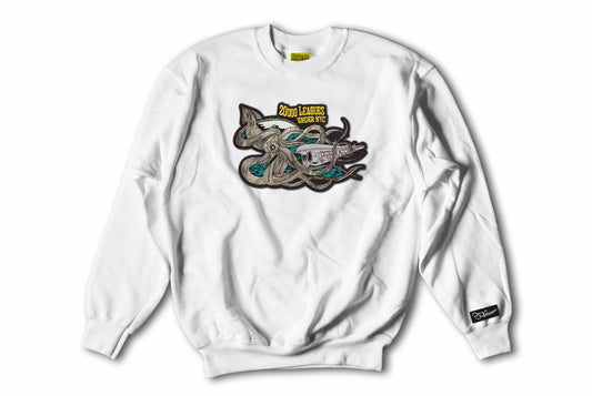 20,000 Leagues Under NYC Patch on White Crewneck