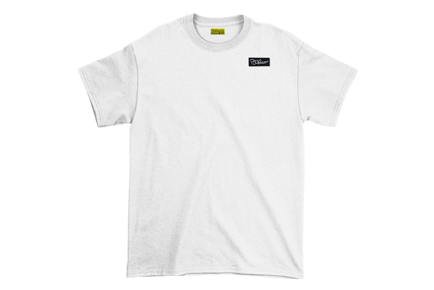 The Yellow Subway Line Heat Transfer on White T-Shirt