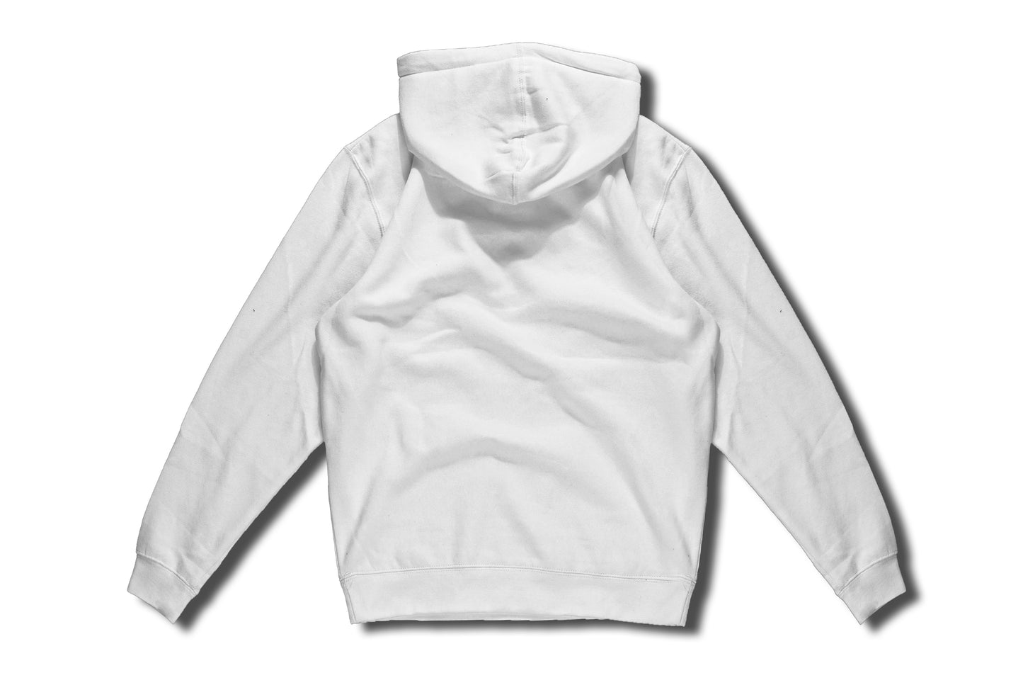A-Bomb Shell Patch on White Hoodie