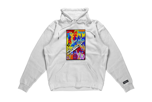 The Yellow Subway Line Patch on White Hoodie