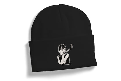 Selfies At Tiffany's Patch on Black Beanie