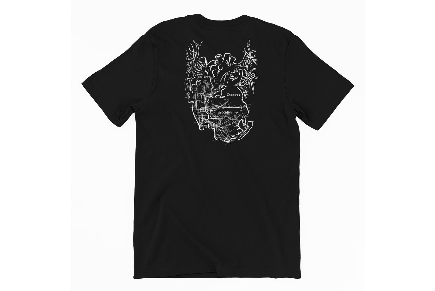 Arteries Silk Screen on Black T-Shirt