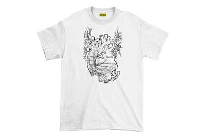 Arteries Silk Screen on White T-Shirt