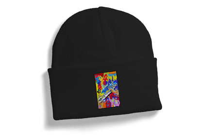 The Yellow Subway Line Patch on Black Beanie