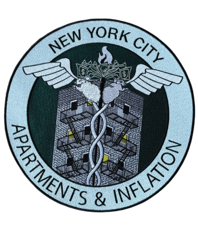 New York City Apartments & Inflation 13” sew on patch