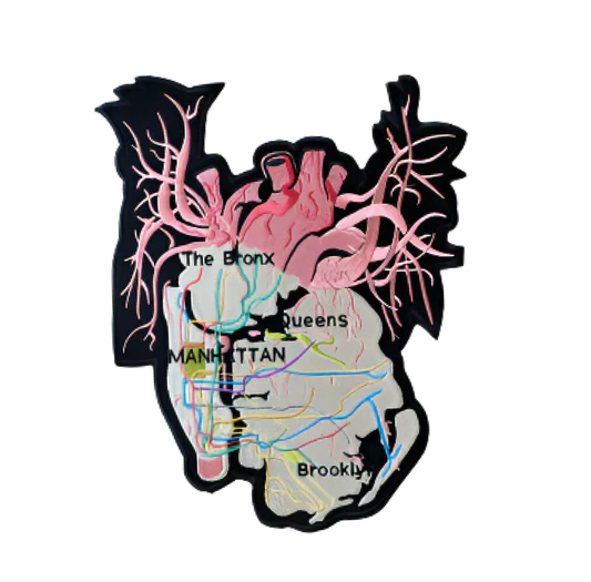 New York City Arteries 12” sew on patch