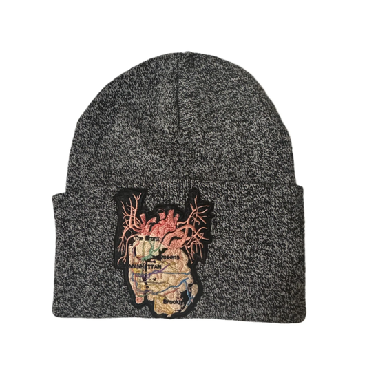 New York City Arteries grey blackout beanie