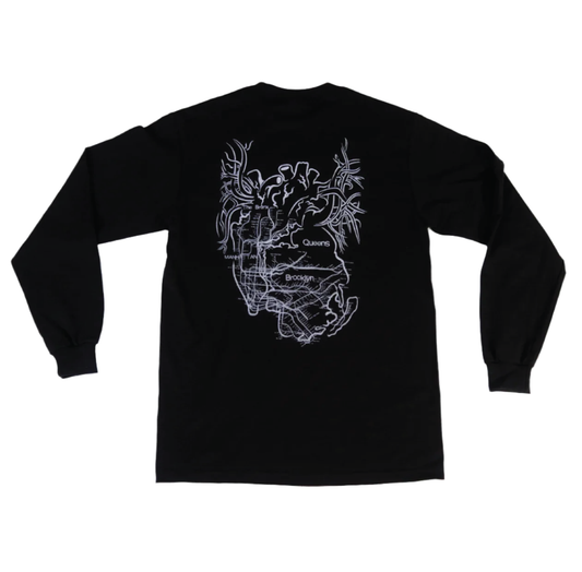 New York City Arteries Heavyweight Long Sleeved Tee