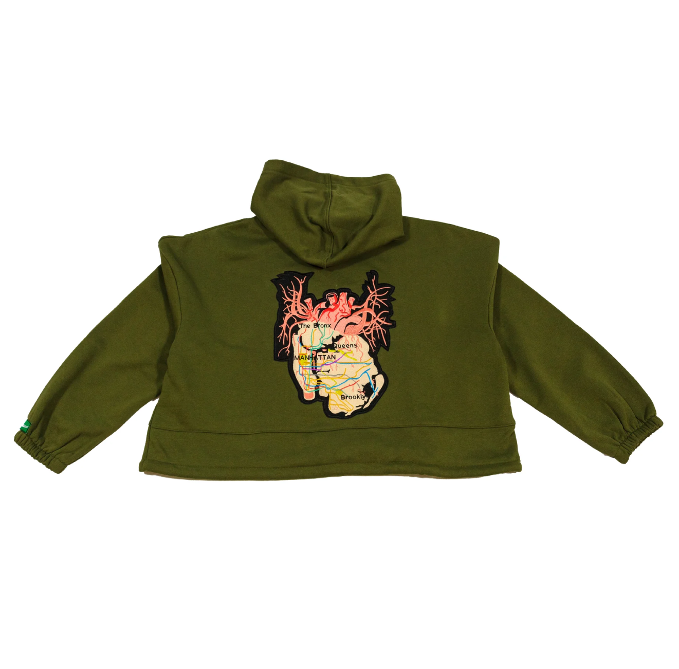 New York City Arteries Crop Hoody