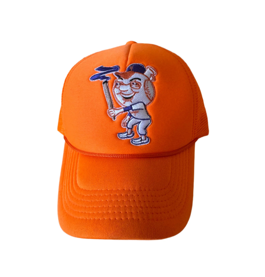 New York Hemps bright orange trucker hat