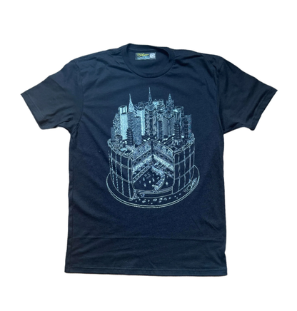 Layer Cake of New York screenprinted black tee