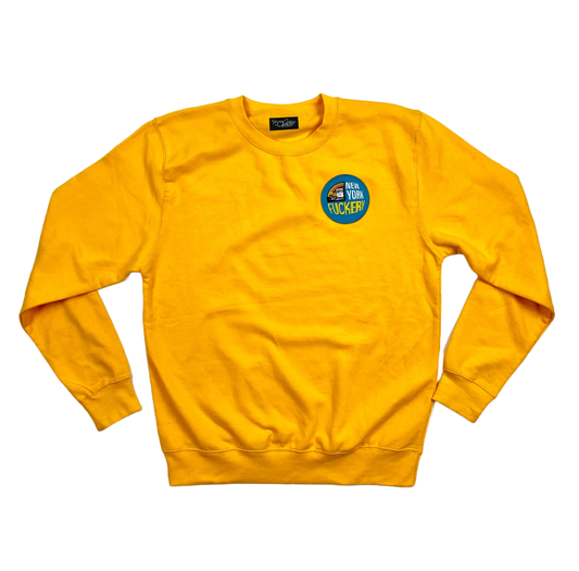 New York Fuckery Subtle Sun Yellow Crewneck