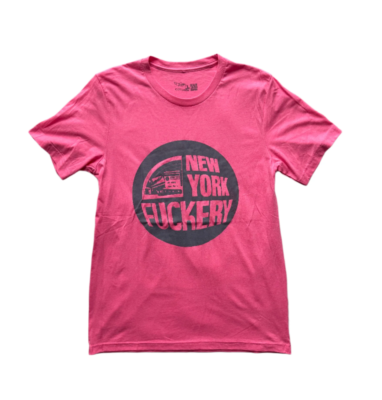 New York Fuckery screenprinted pink tee