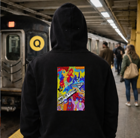 The Yellow Subway Line Heavyweight Hoodies