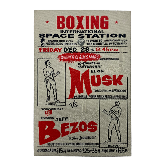 Musk VS Bezos Sew On Patch